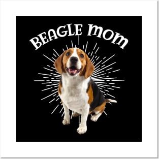 Womens beagle mom shirts for women mothers day gift Posters and Art